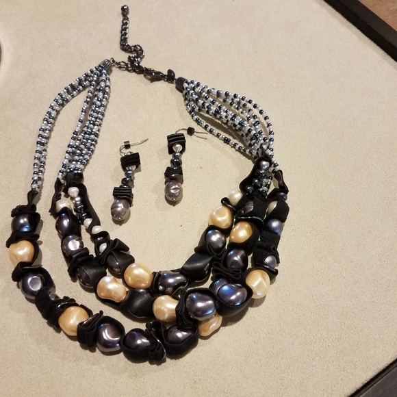 Chico's  Multi strand necklace and earring set - Picture 3 of 3